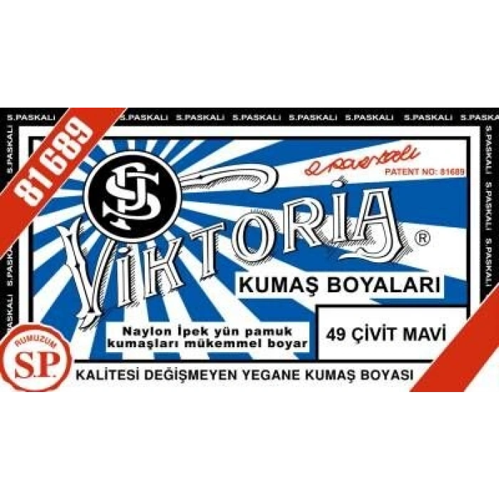 Viktoria Toz Kumaş Boyası 49 ÇİVİT MAVİ