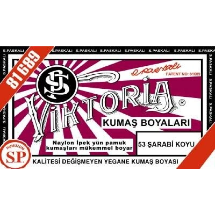 Viktoria Toz Kumaş Boyası 53 ŞARABİ KOYU
