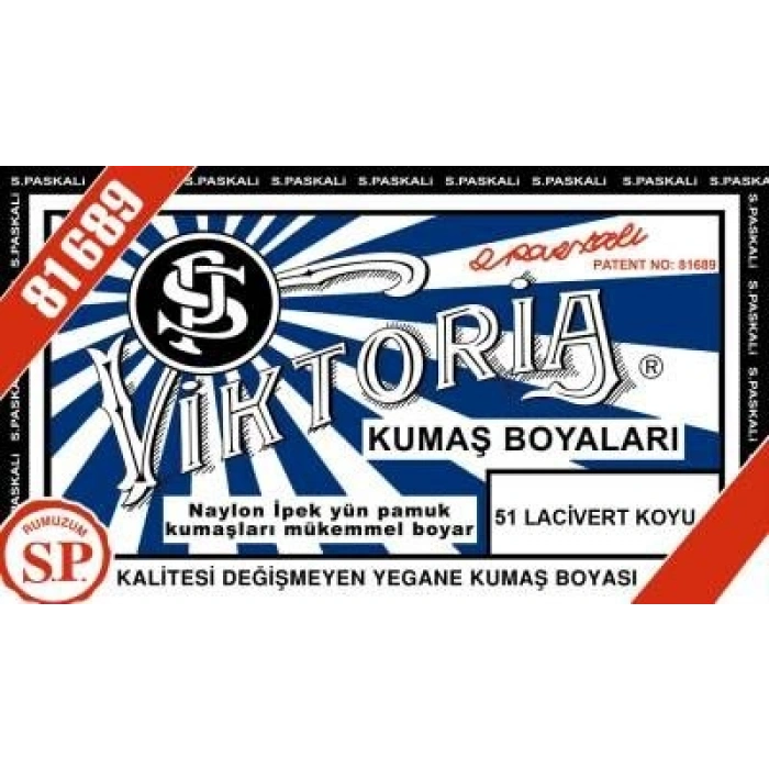 Viktoria Toz Kumaş Boyası 51 LACİVERT KOYU