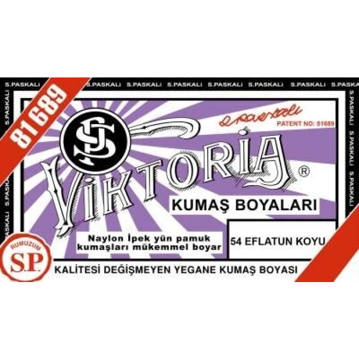 Viktoria Toz Kumaş Boyası 54 EFLATUN KOYU