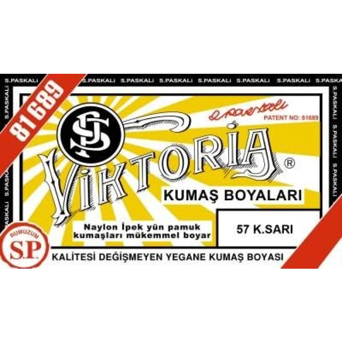 Viktoria Toz Kumaş Boyası 57 K.SARI