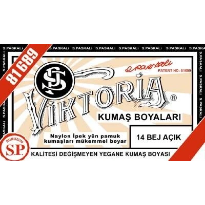 Viktoria Toz Kumaş Boyası 14 BEJ AÇIK