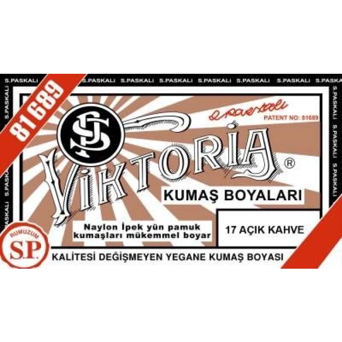Viktoria Toz Kumaş Boyası 17 AÇIK KAHVE