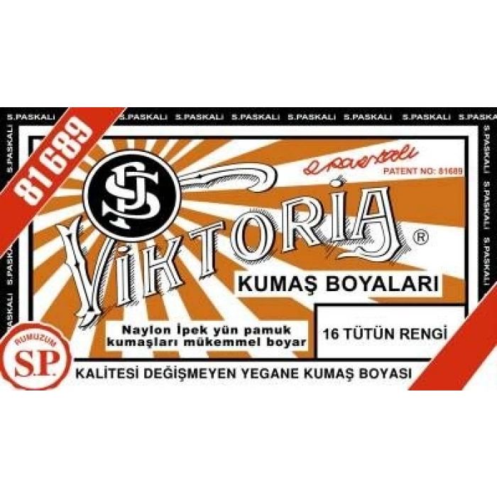 Viktoria Toz Kumaş Boyası 16 TÜTÜN RENGİ
