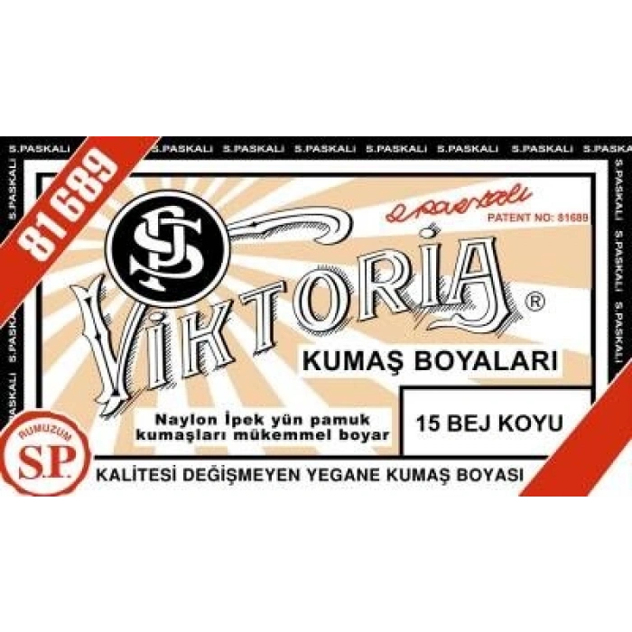 Viktoria Toz Kumaş Boyası 15 BEJ KOYU