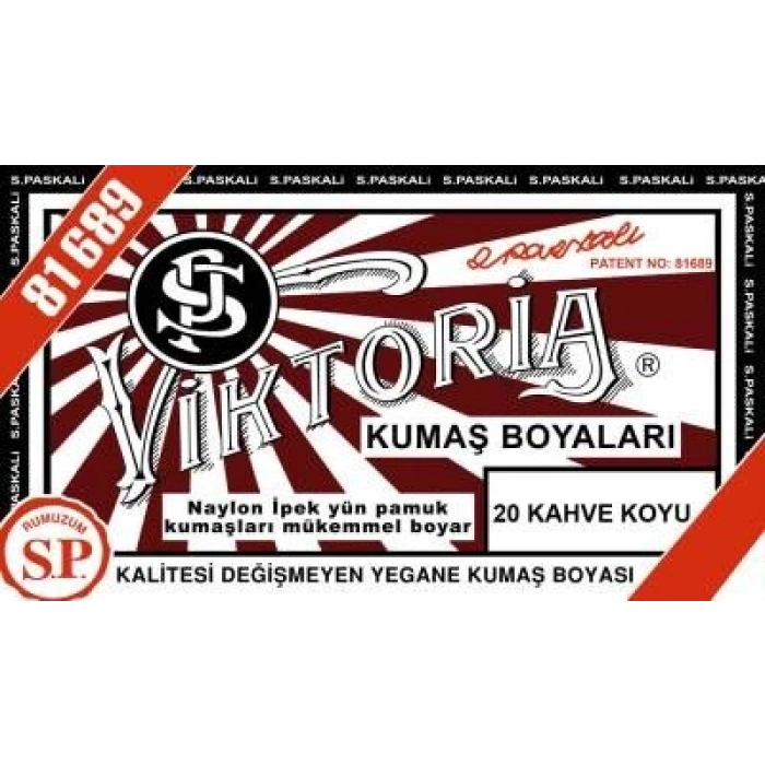 Viktoria Toz Kumaş Boyası 20 KAHVE KOYU