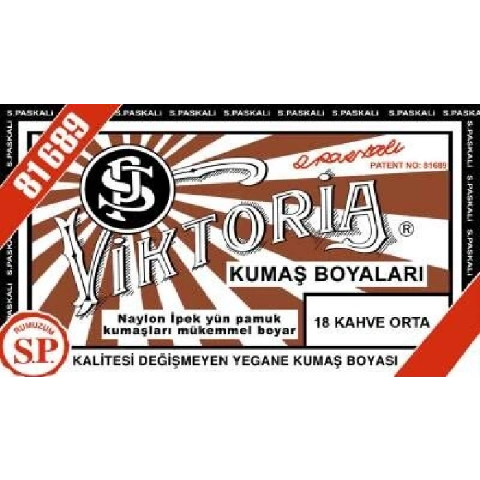Viktoria Toz Kumaş Boyası 18 KAHVE ORTA
