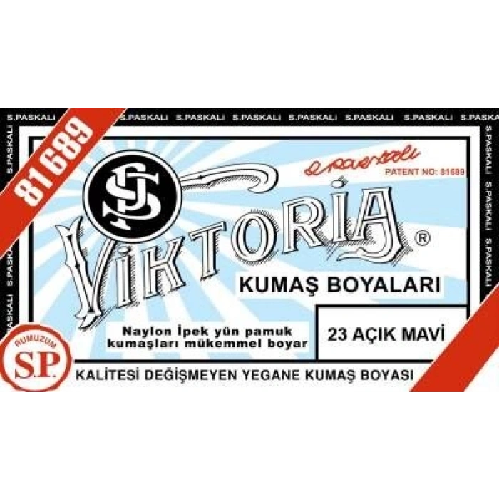 Viktoria Toz Kumaş Boyası 23 AÇIK MAVİ