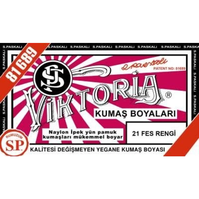 Viktoria Toz Kumaş Boyası 21 FES RENGİ