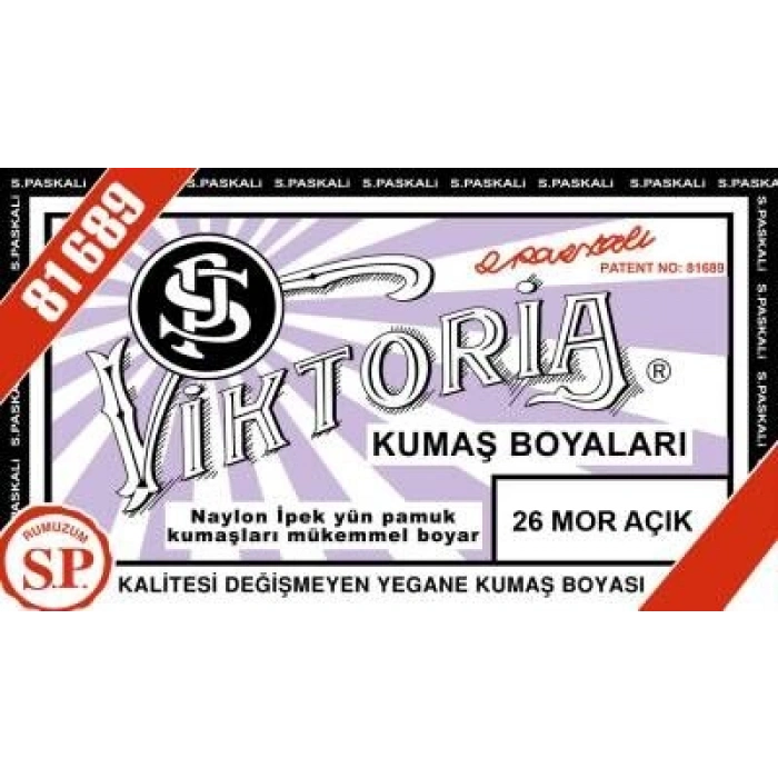 Viktoria Toz Kumaş Boyası 26 MOR AÇIK