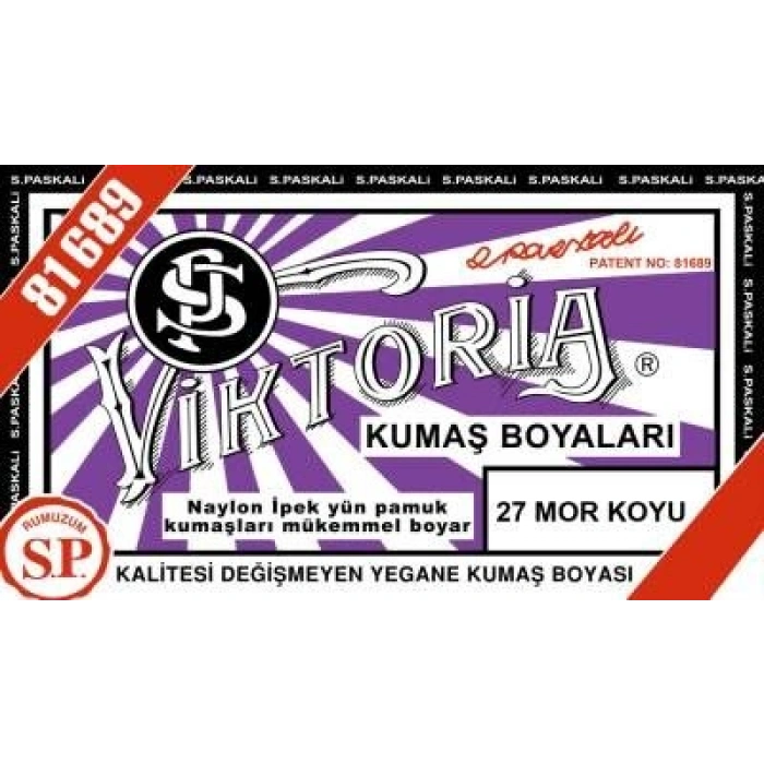 Viktoria Toz Kumaş Boyası 27 MOR KOYU