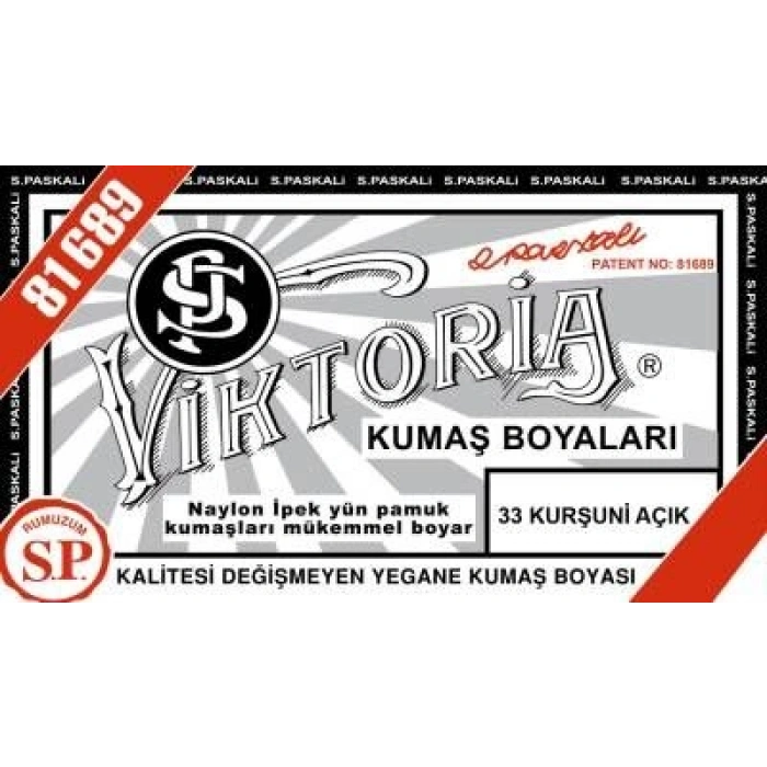 Viktoria Toz Kumaş Boyası 33 KURŞUNİ AÇIK
