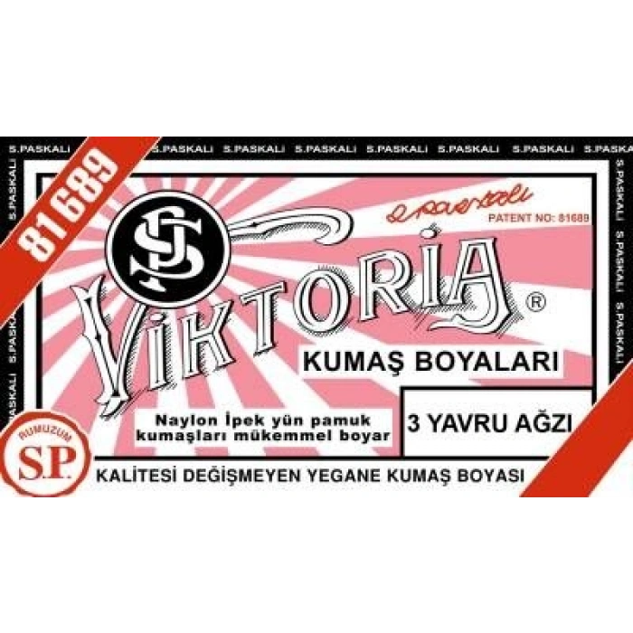 Viktoria Toz Kumaş Boyası 3 YAVRUAĞZI
