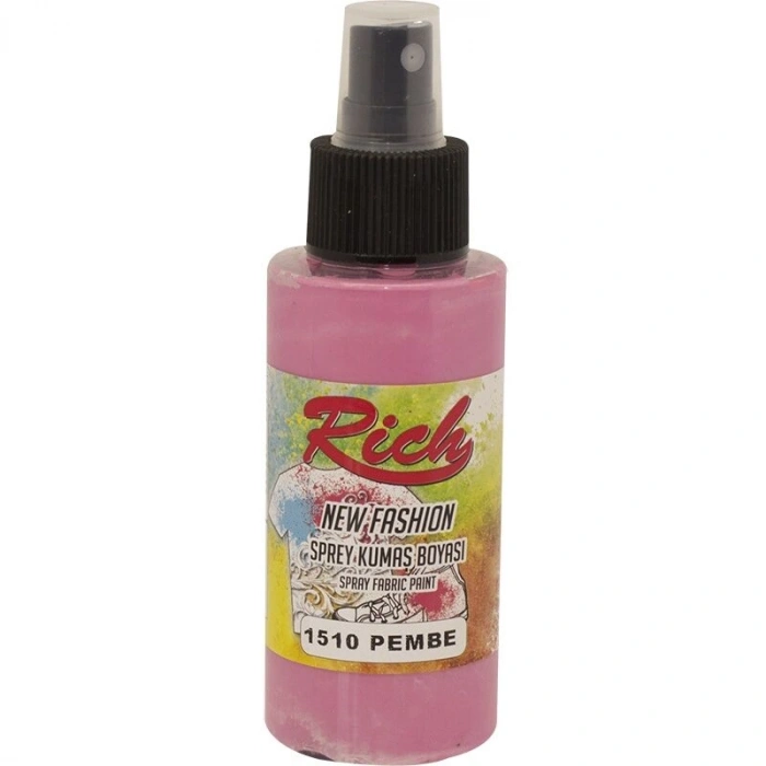 Rich New Fashion Sprey Kumaş Boyası 100 cc. 1510 PEMBE