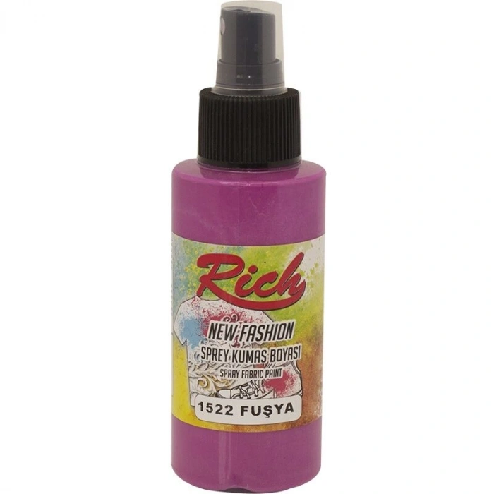 Rich New Fashion Sprey Kumaş Boyası 100 cc. 1522 FUŞYA