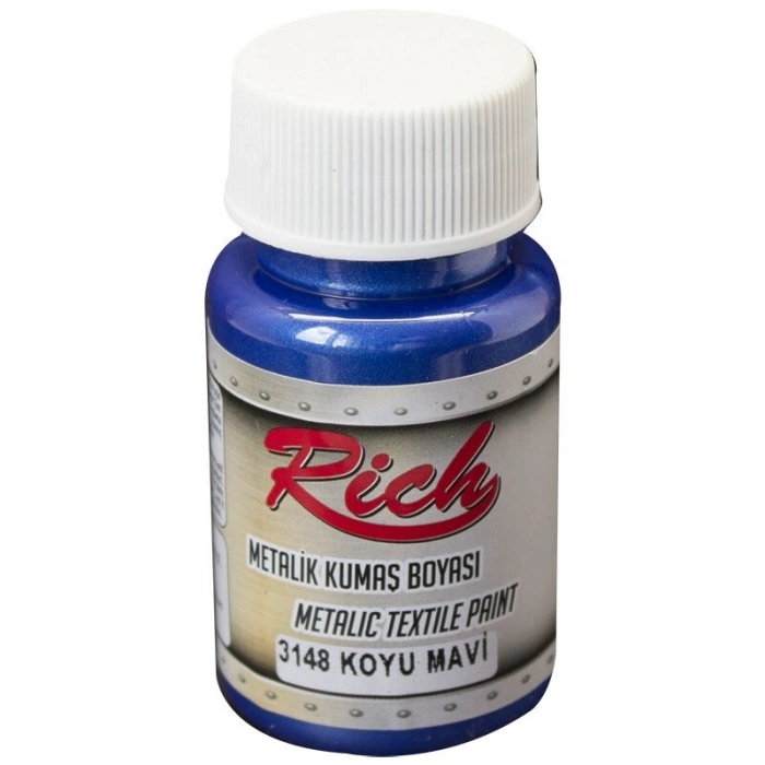 Rich Metalik Kumaş Boyası 50 cc. 3148 KOYU MAVİ