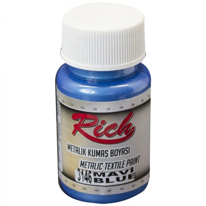 Rich Metalik Kumaş Boyası 50 cc. 3146 MAVİ