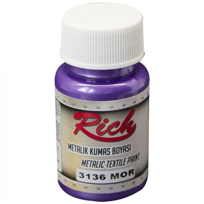 Rich Metalik Kumaş Boyası 50 cc. 3136 MOR