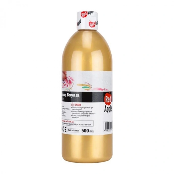Red Apple Yaldız Kumaş Boyası 500 ml. METALİK ALTIN
