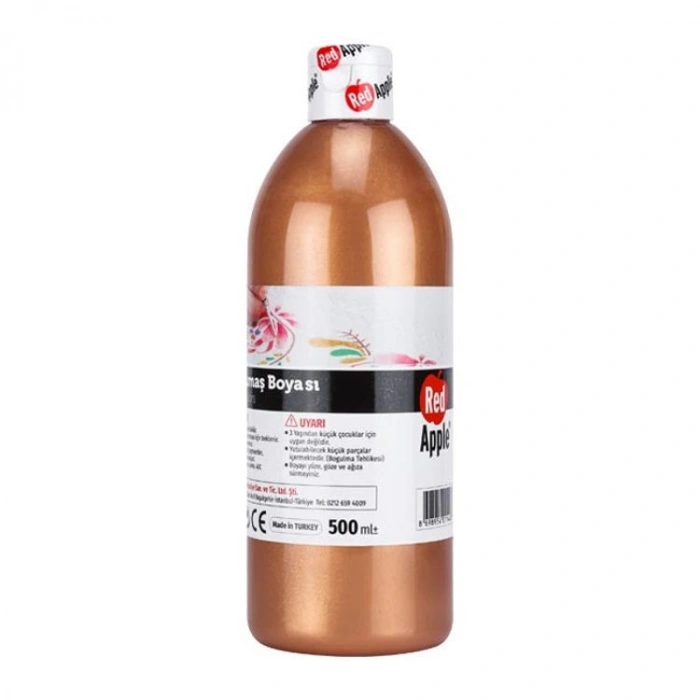 Red Apple Yaldız Kumaş Boyası 500 ml. METALİK BAKIR