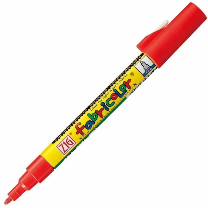 Zig Fabricolor Örtücü Kumaş Tekstil Boyama Kalemi KIRMIZI