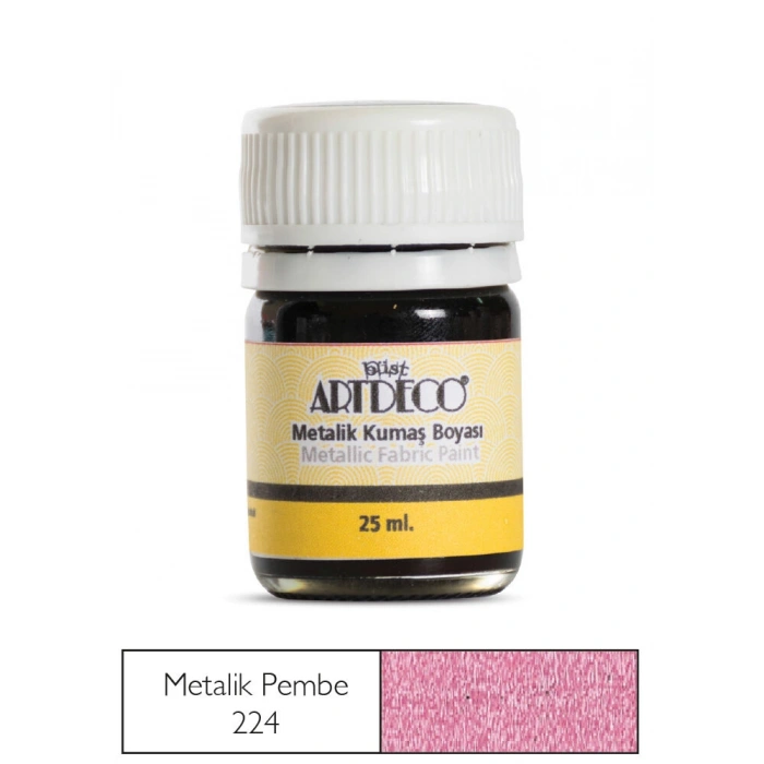 Artdeco Metalik Kumaş Boyası 224 Pembe