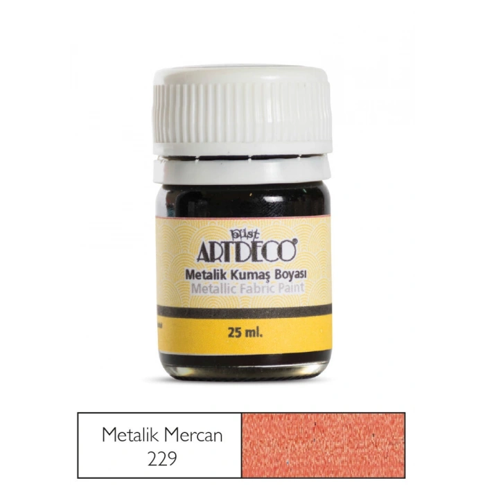 Artdeco Metalik Kumaş Boyası 229 Mercan