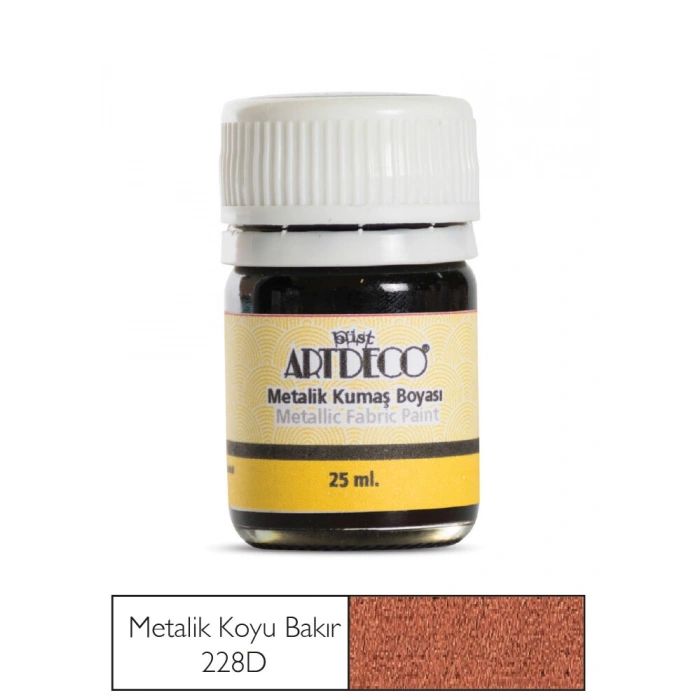 Artdeco Metalik Kumaş Boyası 228D Koyu Bakır