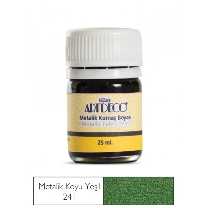 Artdeco Metalik Kumaş Boyası 241 Koyu Yeşil