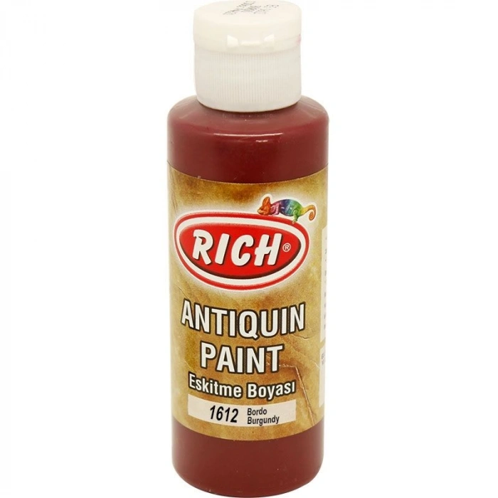 Rich Antiquin Paint Eskitme Ahşap Boyası 120 cc. 1612 Bordo