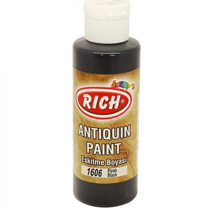 Rich Antiquin Paint Eskitme Ahşap Boyası 120 cc. 1606 Siyah