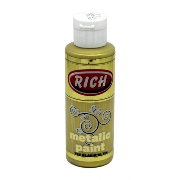 Rich Metalik Akrilik Boya 120 cc. 724 KLASİK ALTIN
