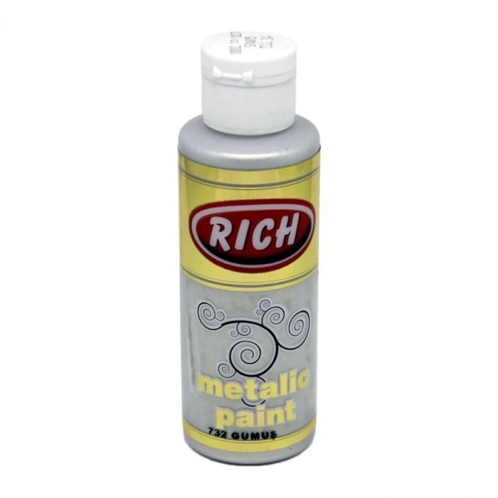 Rich Metalik Akrilik Boya 120 cc. 732 GÜMÜŞ