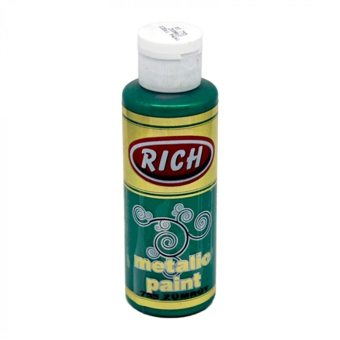 Rich Metalik Akrilik Boya 120 cc. 755 ZÜMRÜT YEŞİLİ