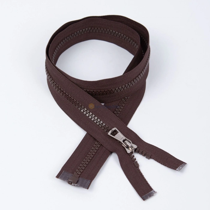 80cm Kahverengi Kemik Dişli Fermuar