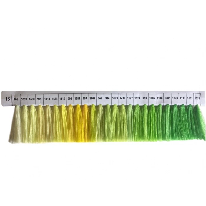 Açık Yeşil Dikiş İpliği Tonları