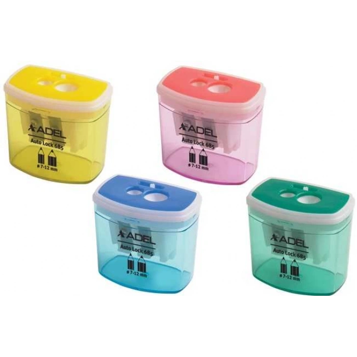 Adel Çift Bıçaklı Auto Lock Kalemtıraş Kutulu (Tekli)