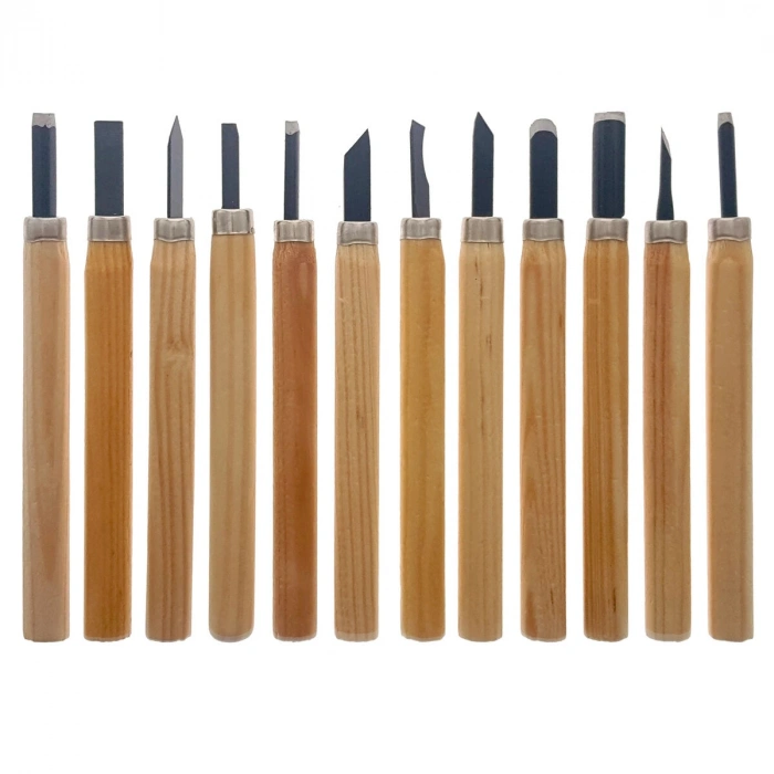 Ahşap ve Seramik Oyma Seti 12li