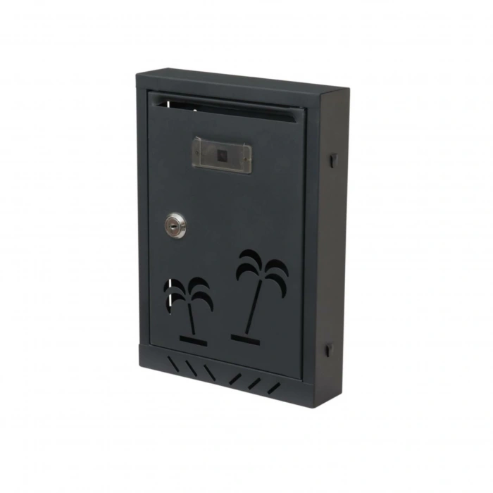 Akşan Palmiye Posta Kutusu Siyah