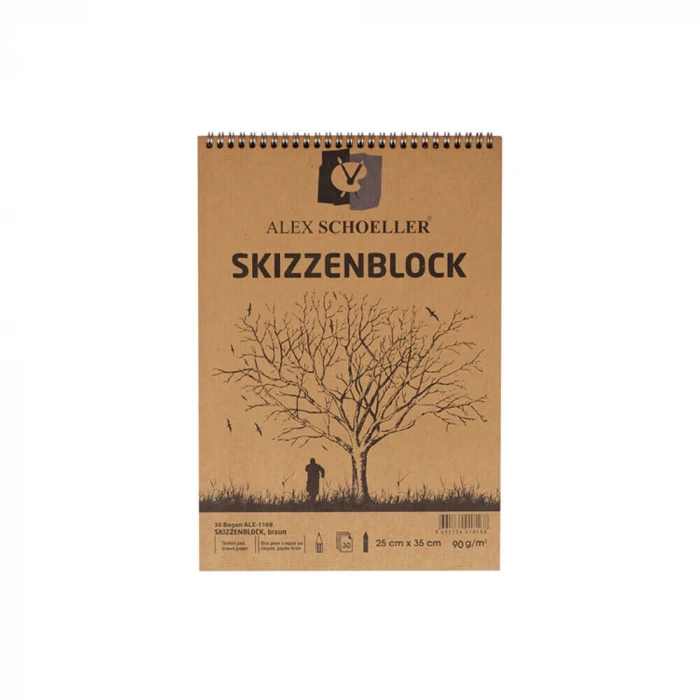 Alex Schoeller Kraft Spiralli 25x35 cm Blok 30 Yaprak