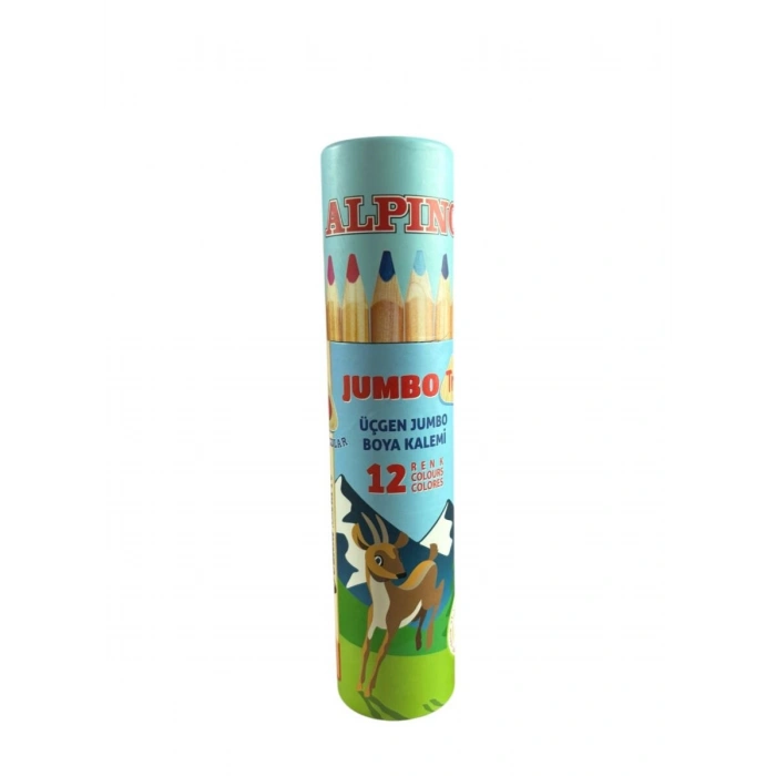 Alpino Jumbo Kuru Boya 12 Renk Tüplü (AL-2233)