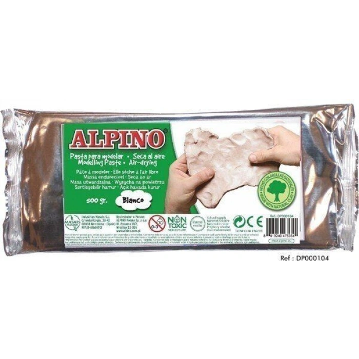 Alpino Şekillendirme Kili Seramik Hamuru 500 gr. Beyaz