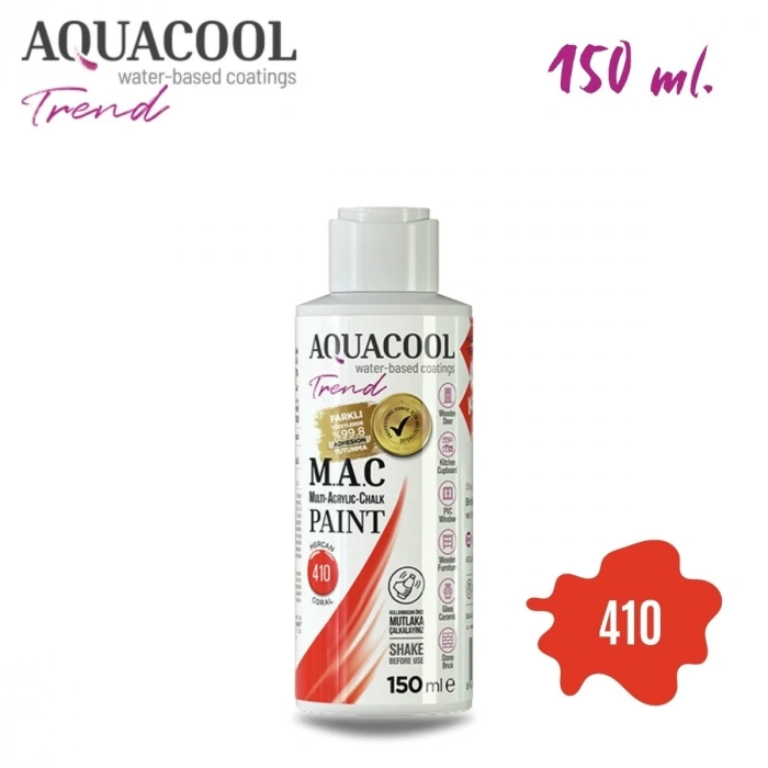 Aquacool Multi Akrilik Boya 150ml 410 Mercan