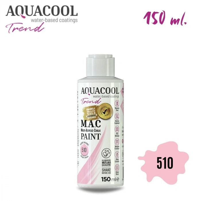 Aquacool Multi Akrilik Boya 150ml 510 Bebe Pembe