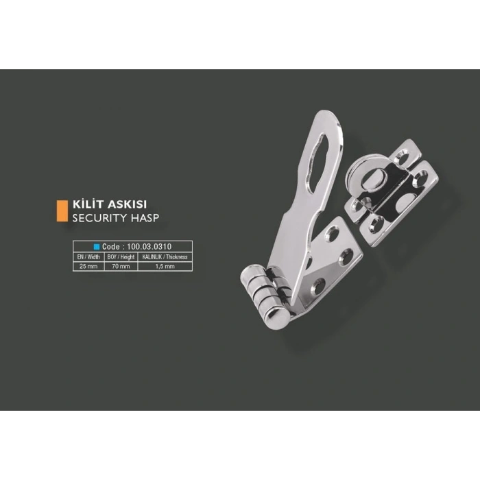 Armetal Kilit Askı Menteşesi 304 Kalite