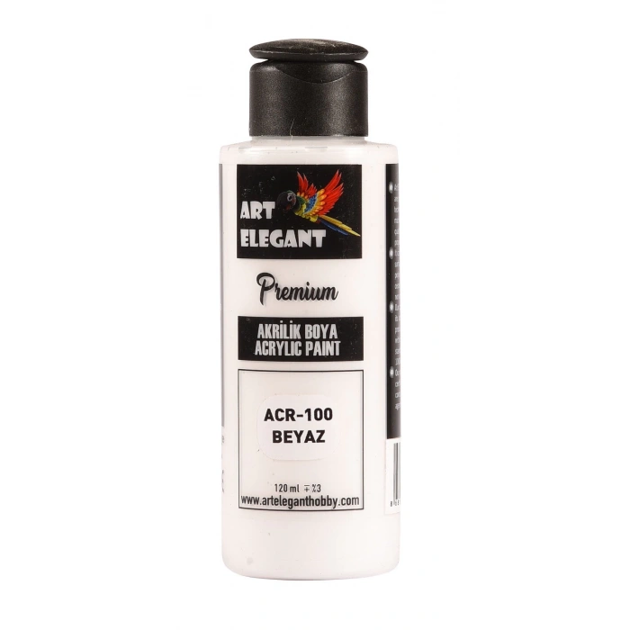 Art Elegant Akrilik Boya 120ml Acr-100 Beyaz