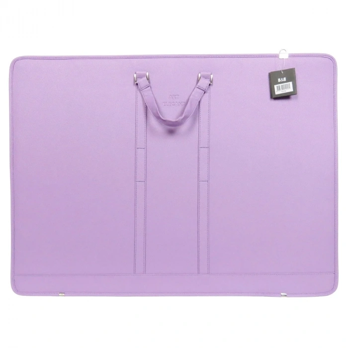 Art Elegant Deri Teknik Proje Çantası 55x75cm Lila