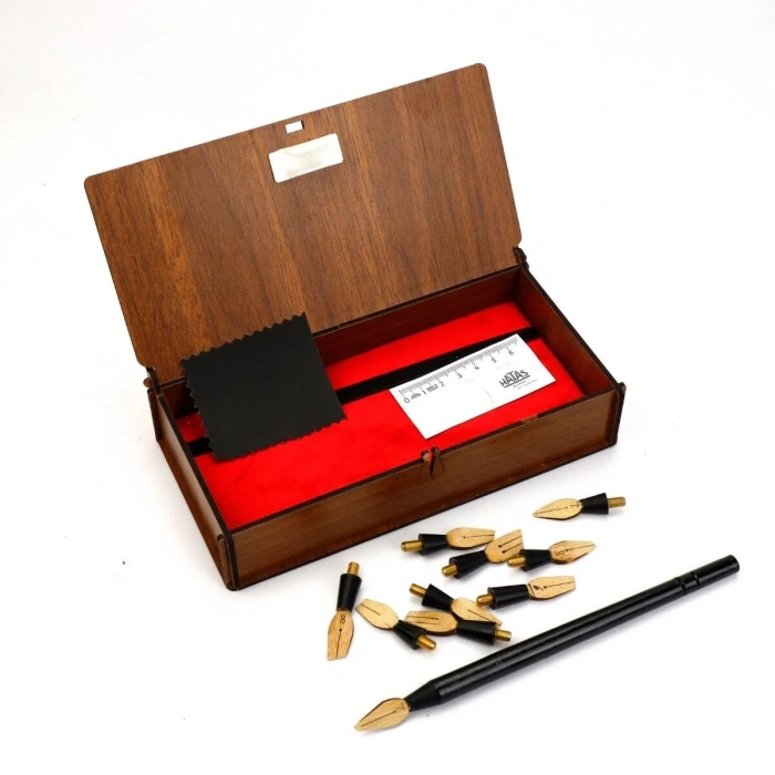 Art Elegant M.S. Hat Kalem Seti Ahşap Kutu 1-10mm 11 Parça
