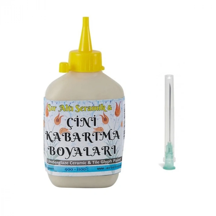 Art Elegant Seramik ve Çini Kabartma Boya 60cc - 5136 Beyaz