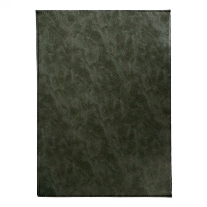 Art Elegant Suni Deri Cepli Yazı Altlığı 25x35cm Desenli Gri